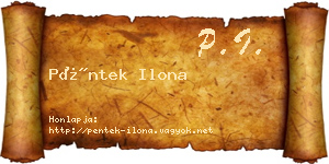Péntek Ilona névjegykártya